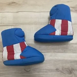 Marvel Shoes Marvel Captain America Boots Slippers Size M Boys